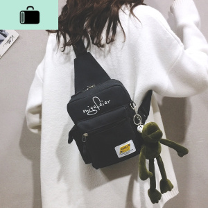 森系小包包女2020新款潮网红时尚帆布包斜挎包ins百搭蹦迪包胸包NEW LAKE女斜挎包