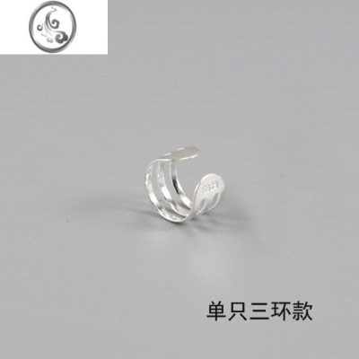 JiMi925银银无耳洞耳夹 韩国个性环形耳骨夹饰品耳环耳钉夏礼物防过敏