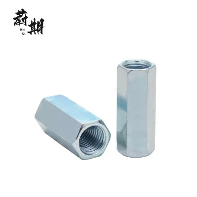 蔚期 ANSI蓝白锌六角连接螺母 M12*19*60 个