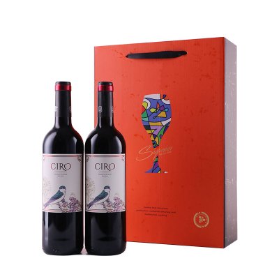 达颜自然之声好事成双原瓶原装进口赤霞珠干红精美礼盒双支葡萄酒750ml*2