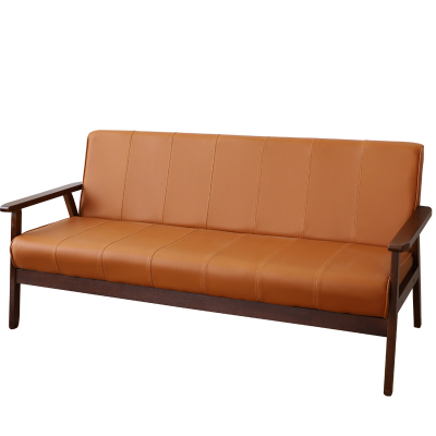 鑫环境 办公室北欧简约单人皮艺小户型简易沙发双人三人咖啡厅沙发日式卧室沙发11