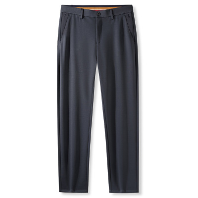 百搭秋冬新款弹力休闲裤男士直筒中腰长裤抗皱潮流男裤子