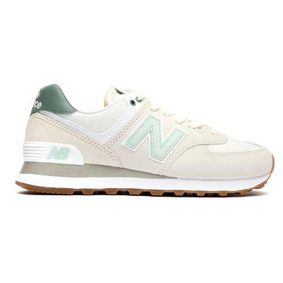 新百伦(New Balance)女士运动休闲跑鞋舒适缓震皮质拼接 Lace-up