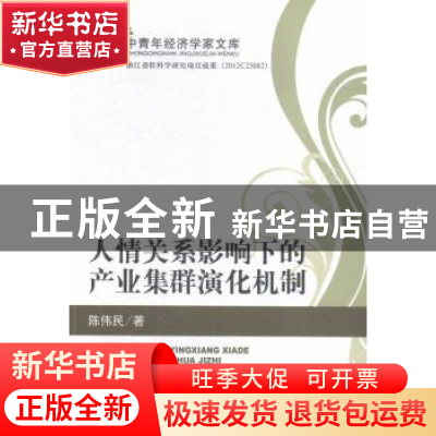 正版 人情关系影响下的产业集群演化机制 陈伟民著 经济科学出版