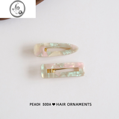 JiMi配色很高级 法式复古醋酸BB夹刘海夹发夹韩国东大门头饰ins发饰