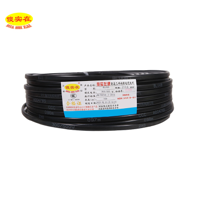 傻实在(SHASHIZAI) 电线 国标铝护套 黑色 100米 BLVVB 2*6 盘