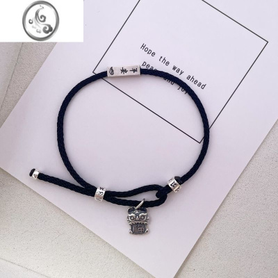 JiMi《平安喜乐》原创复古情侣手链一对男女编织红绳手绳情人节礼物