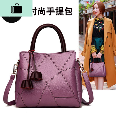 包包女质感皮新款软皮女包大容量单肩包手提斜跨包中年妈妈包NEW LAKE女士单肩包