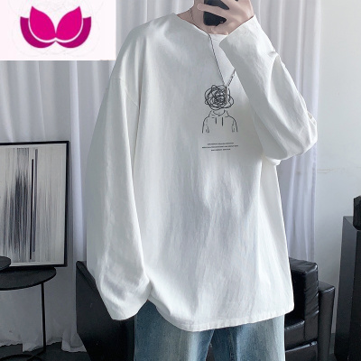 七斓t恤长袖男秋季内搭上衣宽松时尚体恤冬季卫衣潮牌打底衫衣服