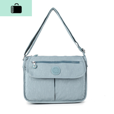尼龙布女斜挎包简约轻便百搭多口袋单肩容量大上课上班商务公文包NEW LAKE
