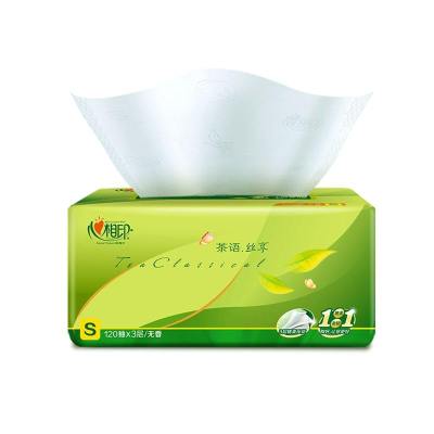 嘉创优品 心相印纸巾三层120抽18包装整箱大包家用卫生纸抽餐巾纸 面巾纸