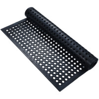 耐重油橡胶防滑垫商用橡胶厨房防滑垫防油防摔90 x 151cm加厚12mm[镂空设计]