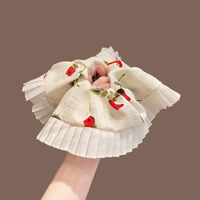 清新小碎花大号发圈女新款精致发绳蕾丝边少女法式大肠圈扎发皮筋送女朋友老婆情人节七夕生日礼物