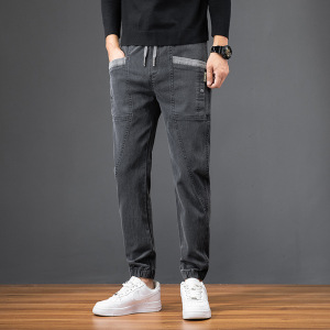 JEEP SPIRIT吉普新款秋冬厚款条纹工装裤男士休闲长裤直筒运动裤男加绒加厚款