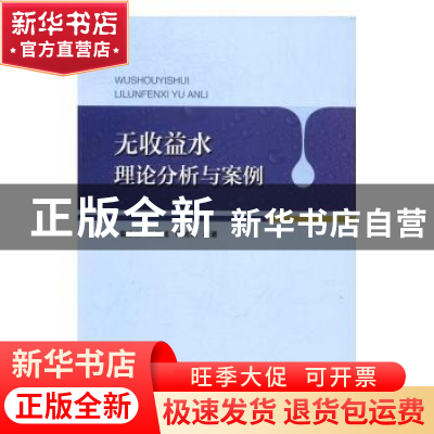 正版 无收益水理论分析与案例 裴忠文,林殿威,杨旭东编著 中国