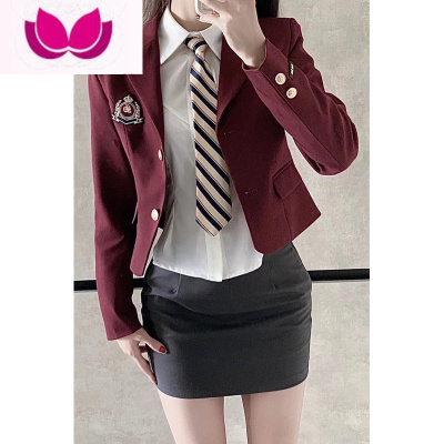 七斓韩系女高JK制服生西服包臀短裙套装学院风纯欲上衣外套百搭女