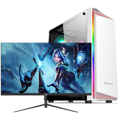  铭能 酷睿i7四核/游戏独显/8G内存/256G固态+500G机械盘 台式机 台式电脑 组装机 组装电脑 家用办公电脑主机 商务娱乐学生电脑台式主机直播网课 游戏电脑+27英寸全套