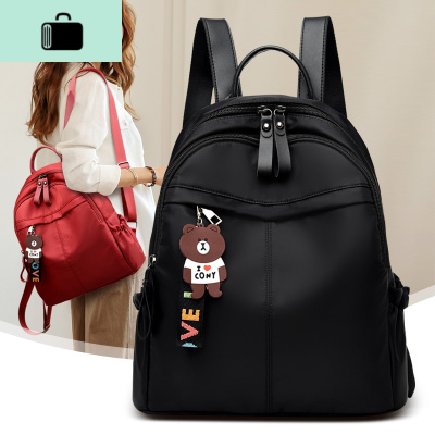 牛津布包双肩包女2020新款潮女士韩版时尚百搭小包包帆布旅行背包NEW LAKE