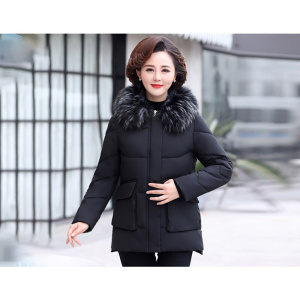 迪鲁奥(DILUAO)40岁50岁妈妈穿的羽绒妈妈冬装短款女洋气中老年女装外套40岁50中年小大码