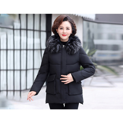 迪鲁奥(DILUAO)40岁50岁妈妈穿的羽绒妈妈冬装短款女洋气中老年女装外套40岁50中年小大码