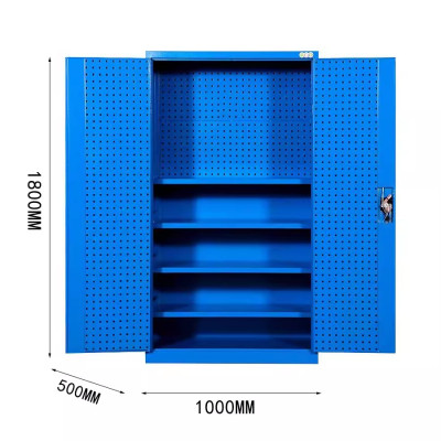 迅迈 [蓝色]工具柜+背网 重型工具柜 加厚移动收纳工具车 汽修工厂车间铁皮五金工具柜子推车