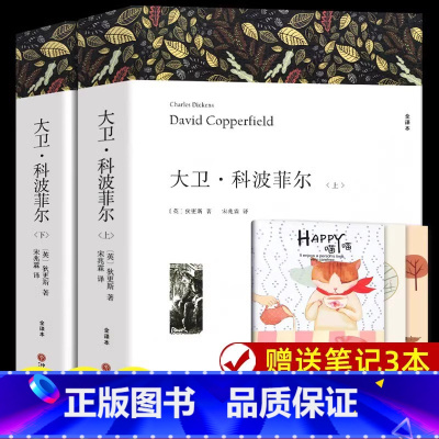 [上下册]大卫科波菲尔 [正版]上下2册无删减 大卫科波菲尔 原著完整版宋兆霖翻译 高中阅读课外阅读书籍全套 高中生高一
