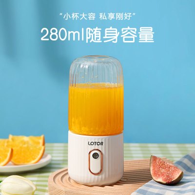 LOTOR果汁机G816双杯小型便携式家用多功能迷你榨果汁机学生宿舍电动榨汁杯