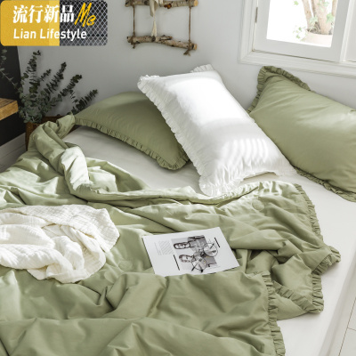 花边棉夏被空调被四件套棉夏季薄被子单人双人被芯网红夏凉被 三维工匠