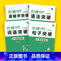 [易错字+词语+句子+语法]全面突破12本 小学通用 [正版]易蓓小学语文字词句语法突破专项100训练1-6年级人教版易