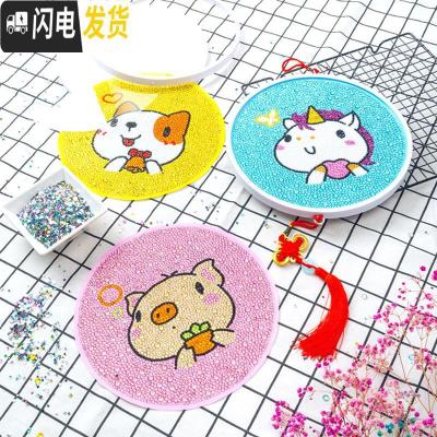 三维工匠十二生肖2019新款钻石画满钻5D小幅带框点贴钻儿 钻石画-[生肖鸡-35*35cm-异形钻]送玻璃相框+十字绣