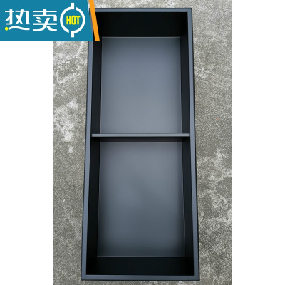 敬平定制壁龛嵌入式置物架收纳浴室金属壁柜卫生间装饰隔板 定制黑钛金 拍下前联系客服浴室置物架