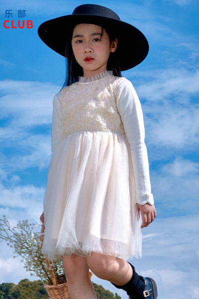 [1件3折]铅笔俱乐部童装年秋装女童连衣裙中大童蕾丝背心裙儿童公主裙