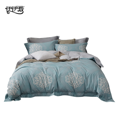 伊伊爱 纯棉磨毛60S印花床上四件套 蒂芙尼之夜 TJBKY02000419/200*230cm