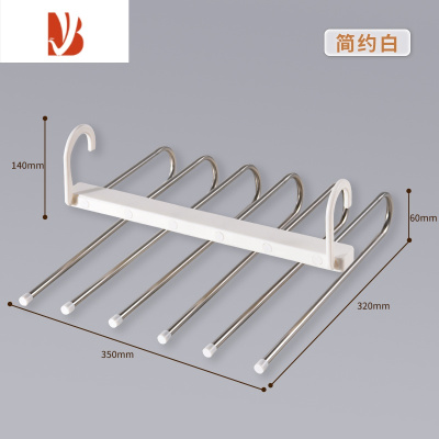三维工匠折叠裤架多多层家用魔术防滑裤挂架裤夹衣架衣柜收纳器
