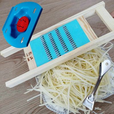 土豆丝檫子家用器擦丝插丝板厨房搜子切丝插菜擦菜器 敬平 龙江2毫米细丝款+护手赠削皮器