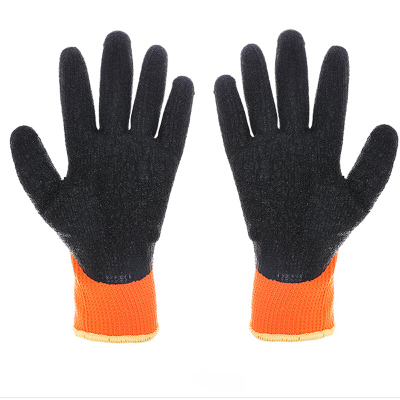 劳保手套 耐磨防滑手套涂掌浸胶挂胶手套线纱皱纹防油透气工地工作