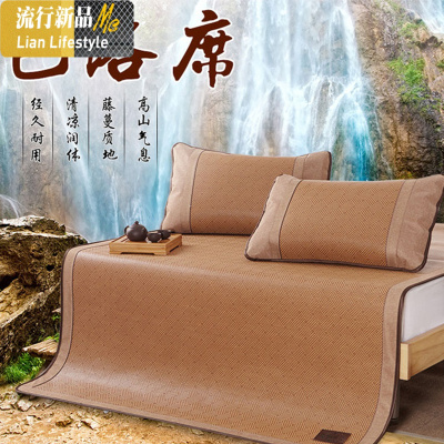 巴洛席腾席两面冰丝凉席1.5藤席子天然滕席1.8纯藤折叠双面 三维工匠