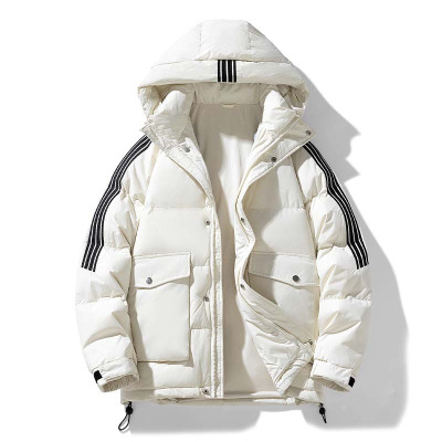 连帽羽绒服男士冬季新款户外加厚防寒保暖面包服潮流百搭宽松外套
