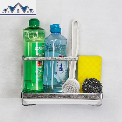 304不锈钢厨房清洁抹布架海绵沥水收纳架水水池台面收纳置物架 三维工匠