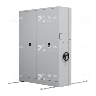 臻远ZY-MJJA-30 电动密集架移动档案柜钢制轨道密集柜 通门 一列2组