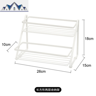 厨房置物架铁艺多层碗碟盘餐具架浴室三角收纳架台面调味瓶储物架 三维工匠