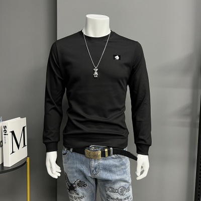 秋冬新款龙标长袖体恤男士卫衣男秋装套头圆领打底衫潮流上衣服_1