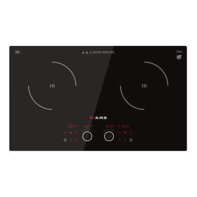 尚朋堂新品电磁双灶家用厨房公寓嵌入式进口半桥节能二级双电磁炉 黑色