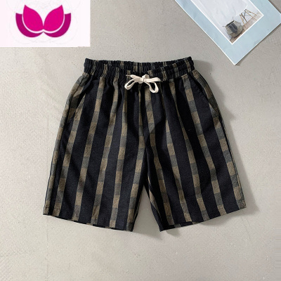 七斓冰丝花短裤男夏季薄款高街ins潮流外穿大裤衩五分沙滩裤