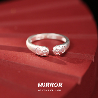 999纯银猫爪摸金爪戒指女指环尾戒可爱闺蜜礼物气质个性新送女朋友老婆情人节七夕生日礼物