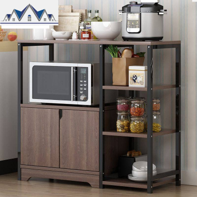 厨房橱柜置物架落地多层微波炉架子多功能放碗架收纳锅家用储物柜 三维工匠