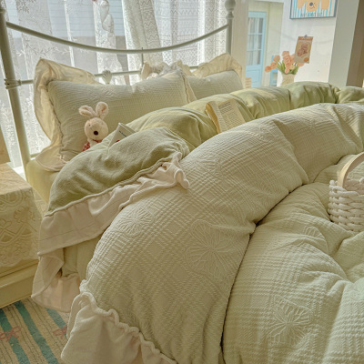 法式牛奶绒四件套加厚保暖珊瑚绒冬季床单被套双面加绒床笠三件套