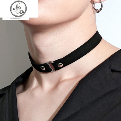 禁欲脖带项圈男日韩版小清新choker锁骨链女颈带网红脖颈短款项链 JiMi