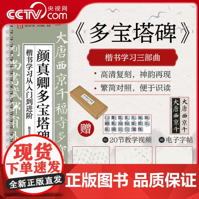 [央视网]颜真卿多宝塔碑楷书学习从入门到进阶 多宝塔碑 楷书学习三部曲RD高清复刻 神韵在线 繁简对照 便于识读