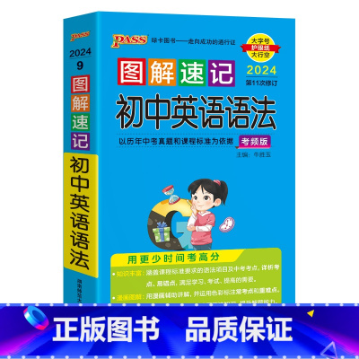 英语语法 初中通用 [正版]2024新图解速记初中英语语法全解考频版七八九年级英语语法大全一本全精讲精练专项训练题pas